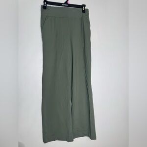 Women's Olive Green Wide-Leg Pants